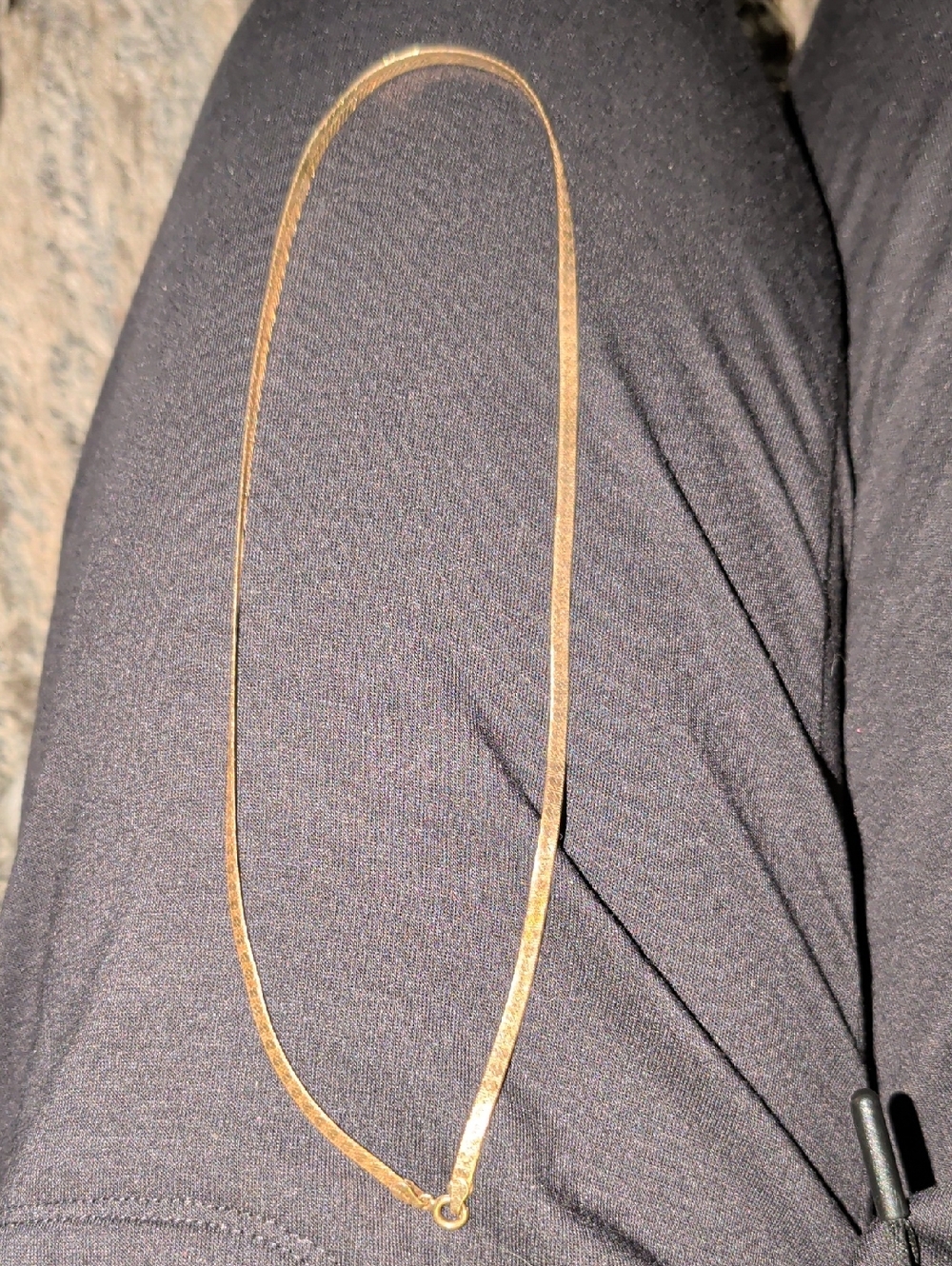 Vintage FMC Italian Reversible Gold Plated 925  Herringbone Heart Necklace